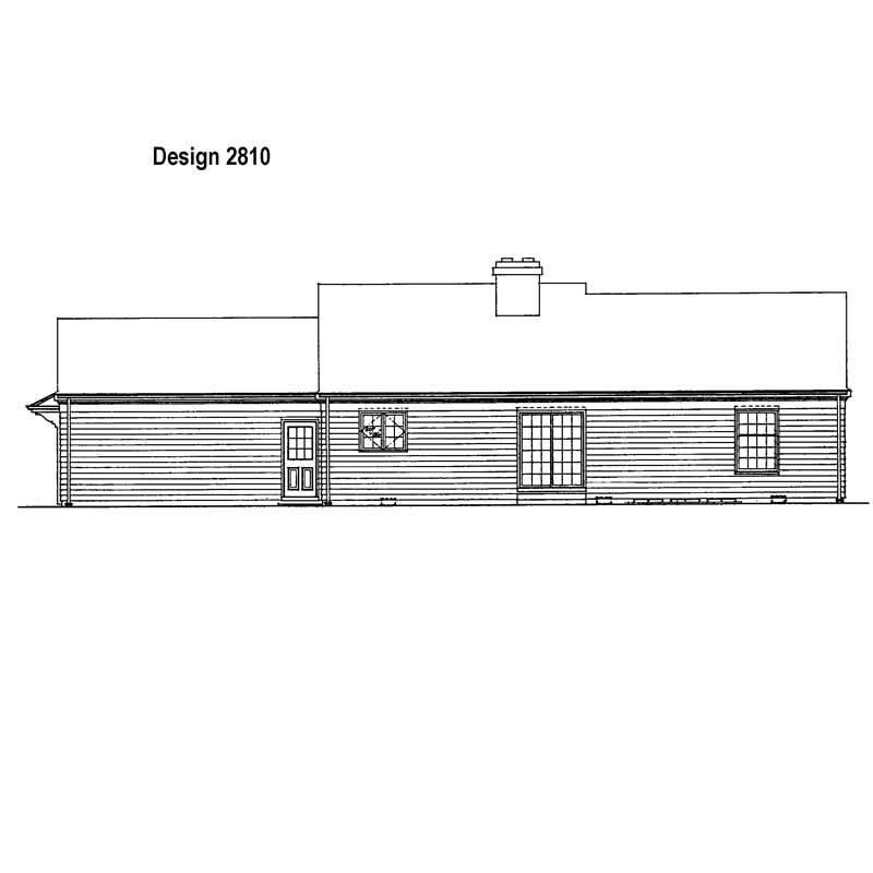 Home Plan Rear Elevation of this 3-Bedroom,1536 Sq Ft Plan -137-1746