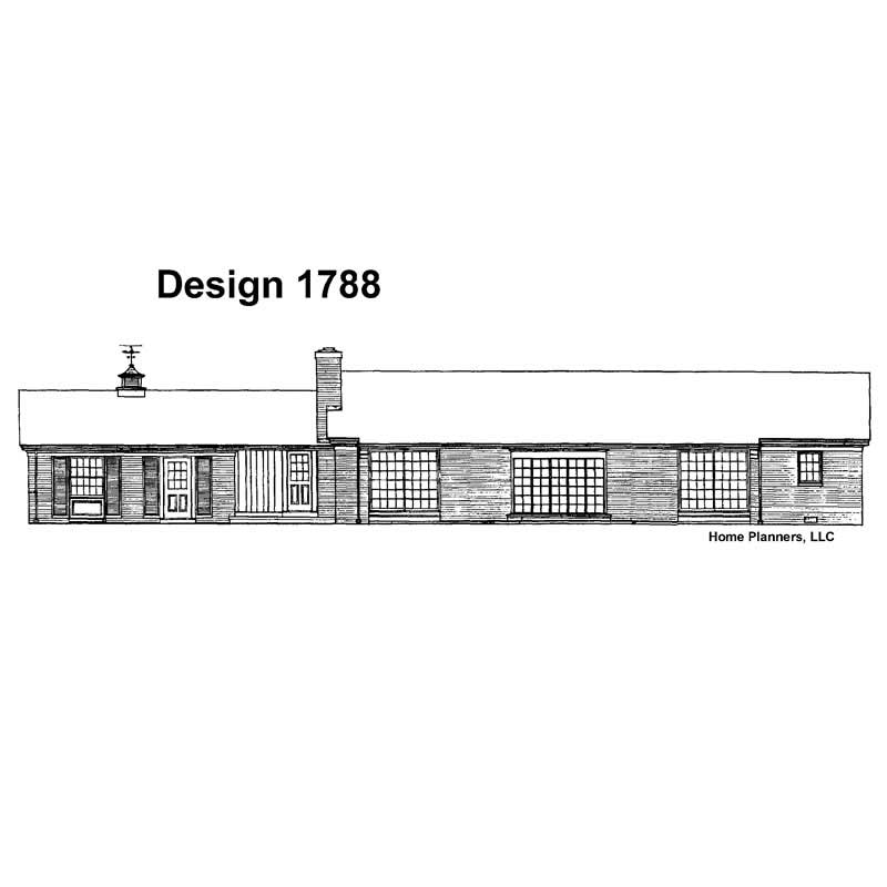 Floor Plan Second Story of Ranch Plan #137-1750