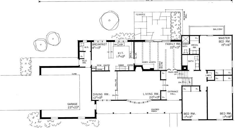 Floor Plan First Story of Cape Cod Plan #137-1759