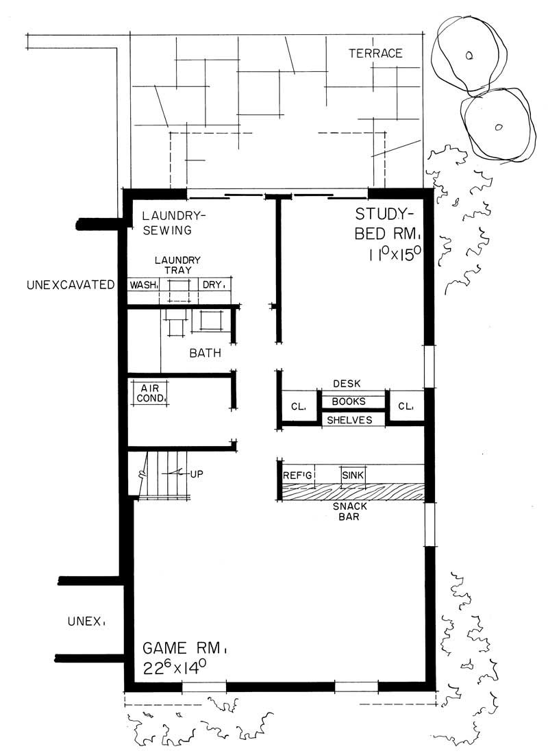 Floor Plan Second Story of Cape Cod Plan #137-1759