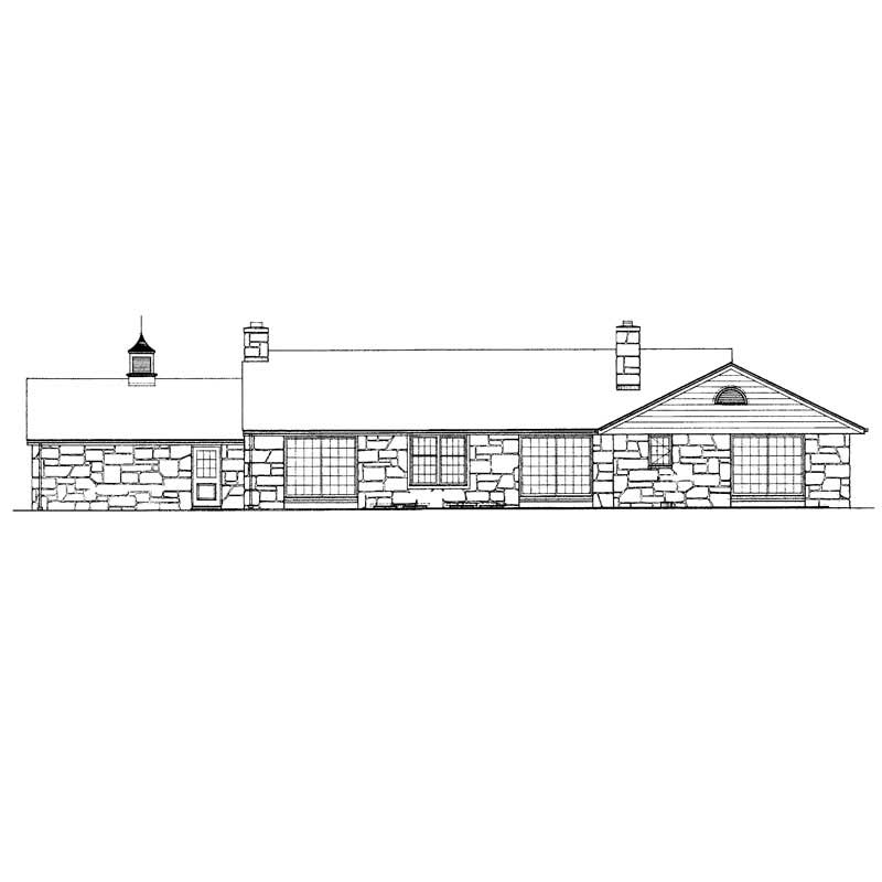 Home Plan Rear Elevation of this 4-Bedroom,2612 Sq Ft Plan -137-1761