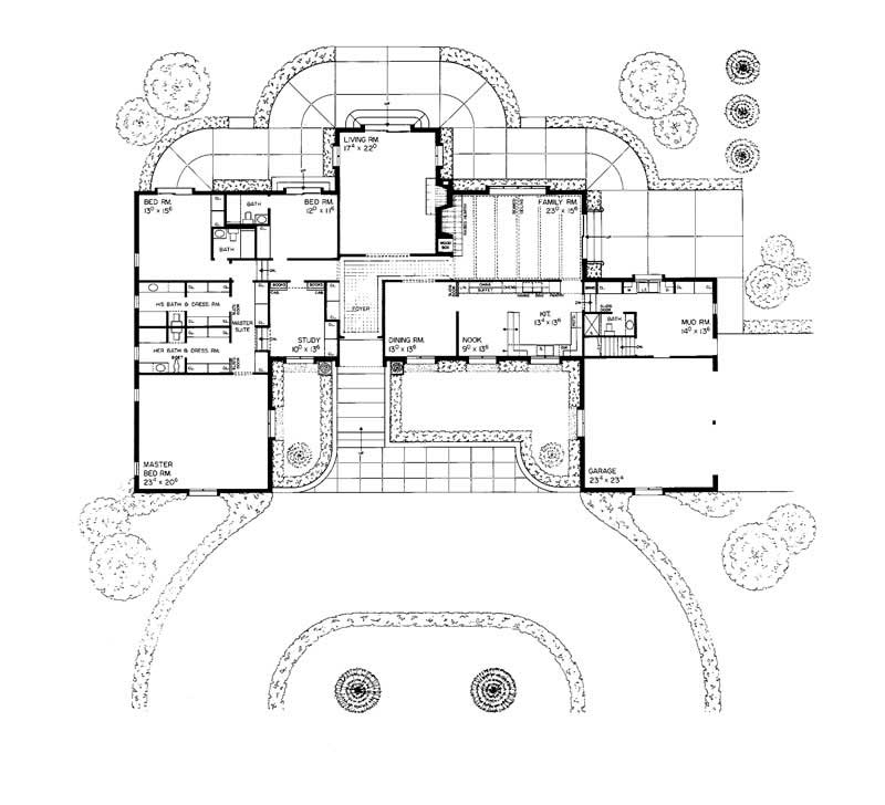 Floor Plan First Story of European Plan #137-1762