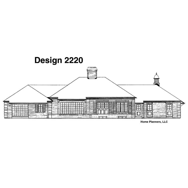 Home Plan Rear Elevation of this 4-Bedroom,2646 Sq Ft Plan -137-1763