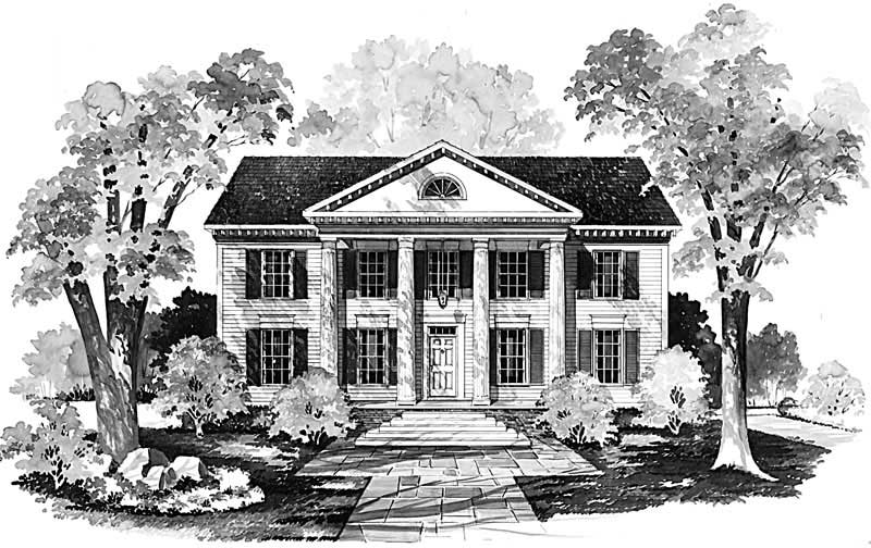 Home Plan Front Elevation of this 4-Bedroom,2460 Sq Ft Plan -137-1765