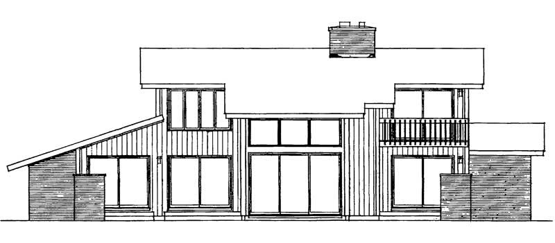 Home Plan Rear Elevation of this 3-Bedroom,2346 Sq Ft Plan -137-1785