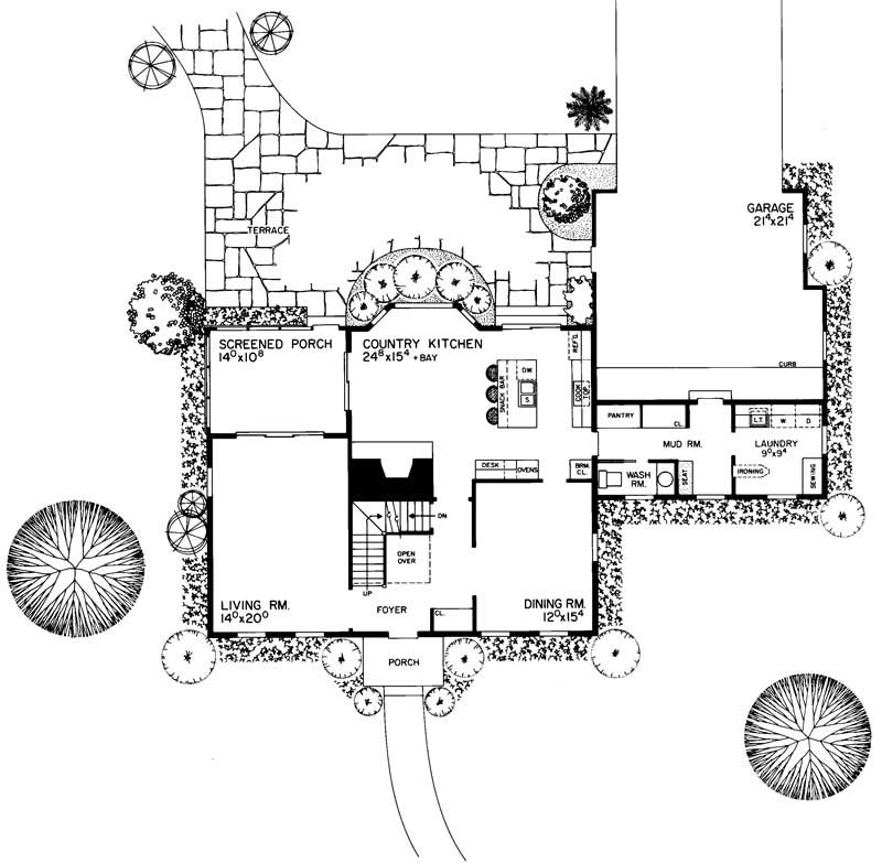 Floor Plan First Story of Cape Cod Plan #137-1790