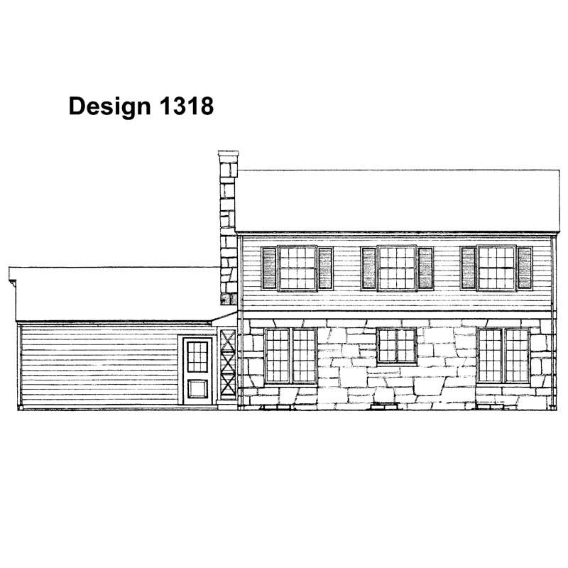 Home Plan Rear Elevation of this 5-Bedroom,1750 Sq Ft Plan -137-1810