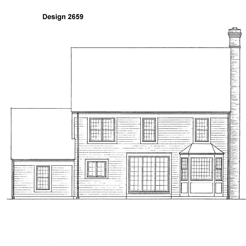 Home Plan Rear Elevation of this 3-Bedroom,2507 Sq Ft Plan -137-1812