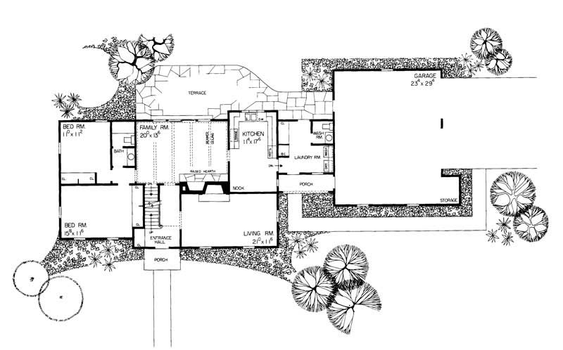 Floor Plan First Story of Cape Cod Plan #137-1815