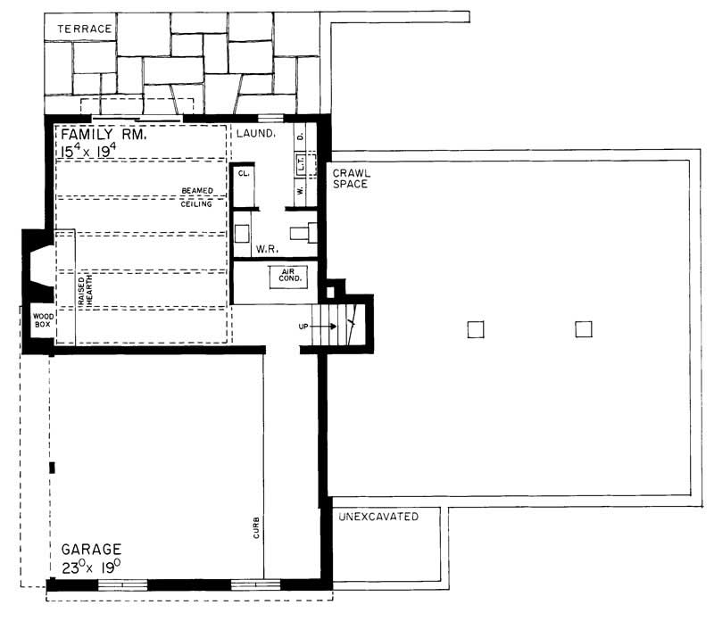 Floor Plan Second Story of European Plan #137-1818