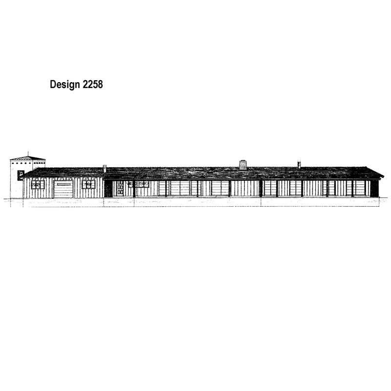 Home Plan Rear Elevation of this 3-Bedroom,2504 Sq Ft Plan -137-1821