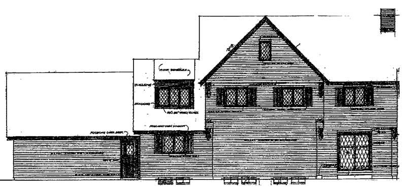 Home Plan Rear Elevation of this 4-Bedroom,2455 Sq Ft Plan -137-1832
