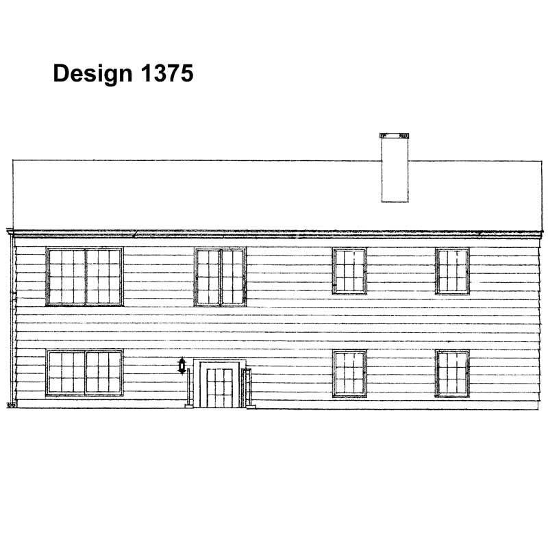 Home Plan Rear Elevation of this 4-Bedroom,1040 Sq Ft Plan -137-1838