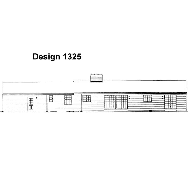 Home Plan Rear Elevation of this 3-Bedroom,1942 Sq Ft Plan -137-1839