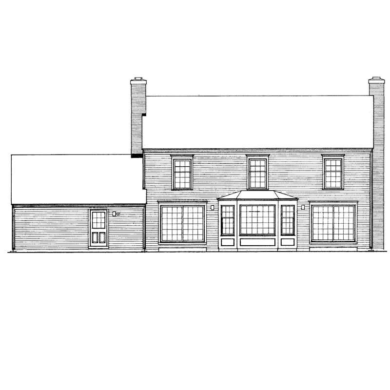 Home Plan Rear Elevation of this 3-Bedroom,2849 Sq Ft Plan -137-1848