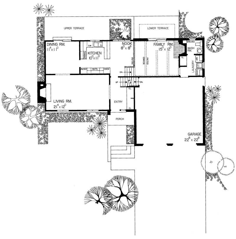 Floor Plan First Story of Cape Cod Plan #137-1851