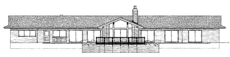 Home Plan Rear Elevation of this 3-Bedroom,2632 Sq Ft Plan -137-1852