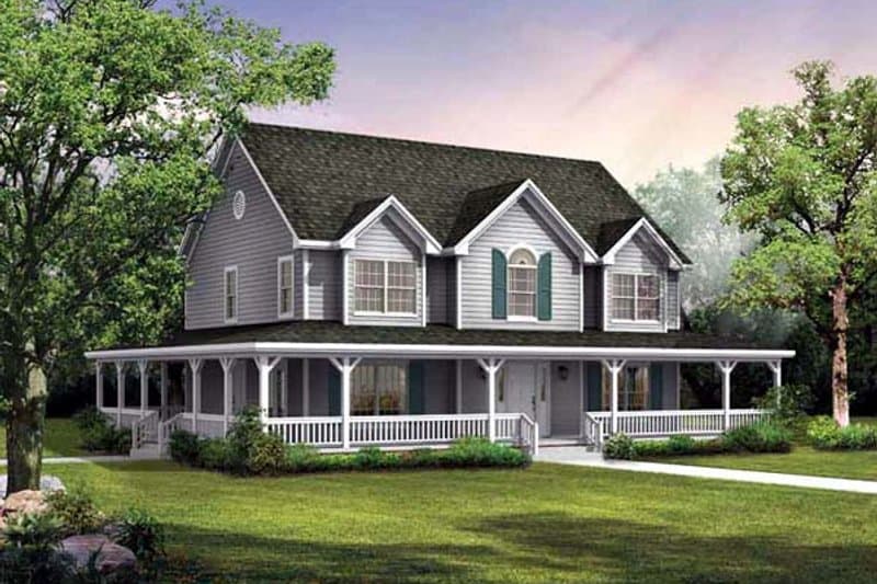 Front elevation of Country home (ThePlanCollection: House Plan #137-1854)