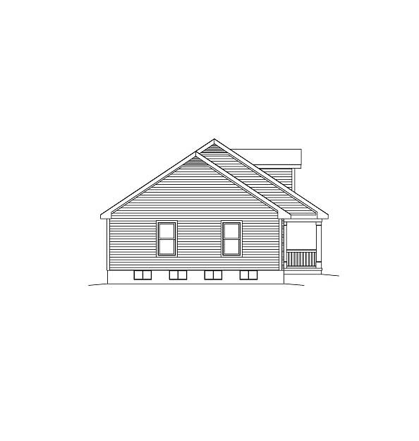 Home Plan Left Elevation of this 3-Bedroom,1400 Sq Ft Plan -138-1001