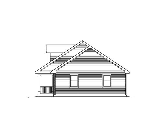 Home Plan Right Elevation of this 3-Bedroom,1400 Sq Ft Plan -138-1001