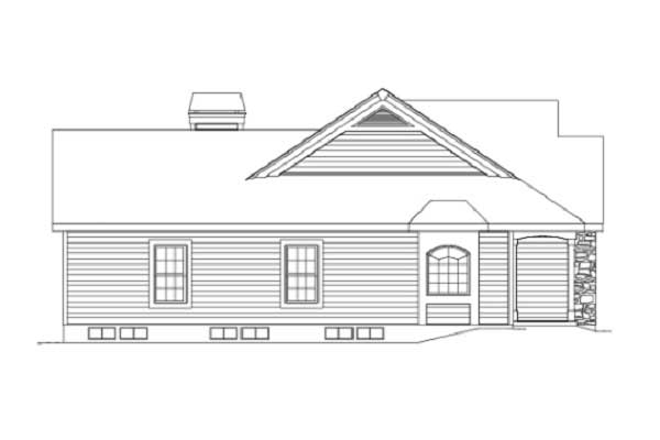 Home Plan Left Elevation of this 3-Bedroom,2029 Sq Ft Plan -138-1002
