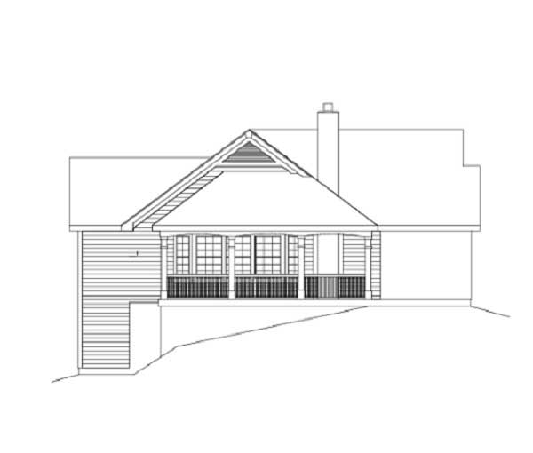 Home Plan Left Elevation of this 2-Bedroom,1922 Sq Ft Plan -138-1003