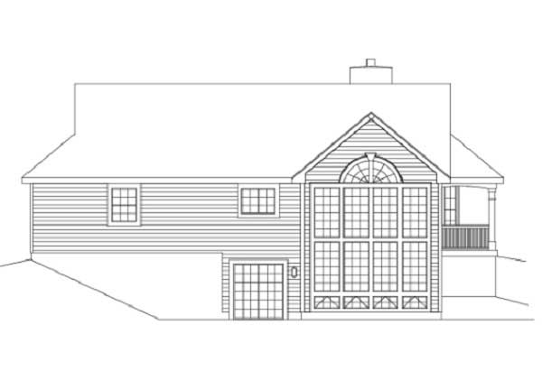 Home Plan Rear Elevation of this 2-Bedroom,1922 Sq Ft Plan -138-1003