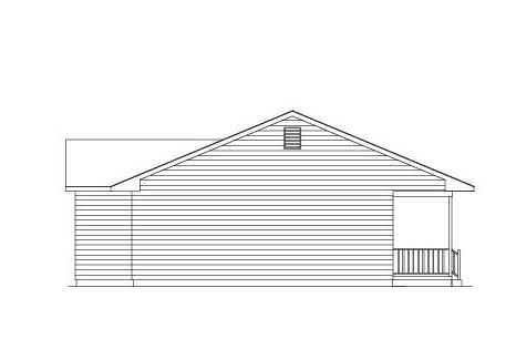 Home Plan Left Elevation of this 3-Bedroom,1285 Sq Ft Plan -138-1005