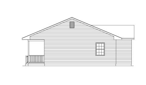 Home Plan Right Elevation of this 3-Bedroom,1285 Sq Ft Plan -138-1005