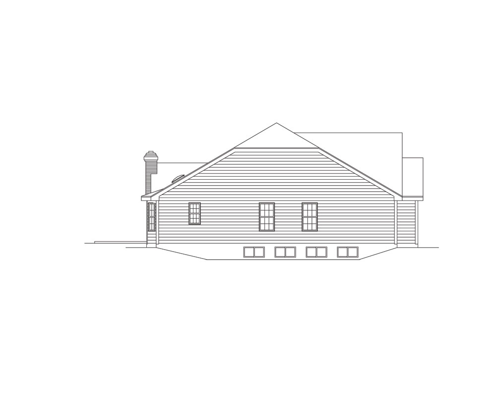 Home Plan Left Elevation of this 4-Bedroom,2874 Sq Ft Plan -138-1009