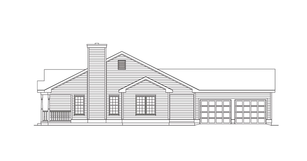 Home Plan Right Elevation of this 3-Bedroom,1501 Sq Ft Plan -138-1014