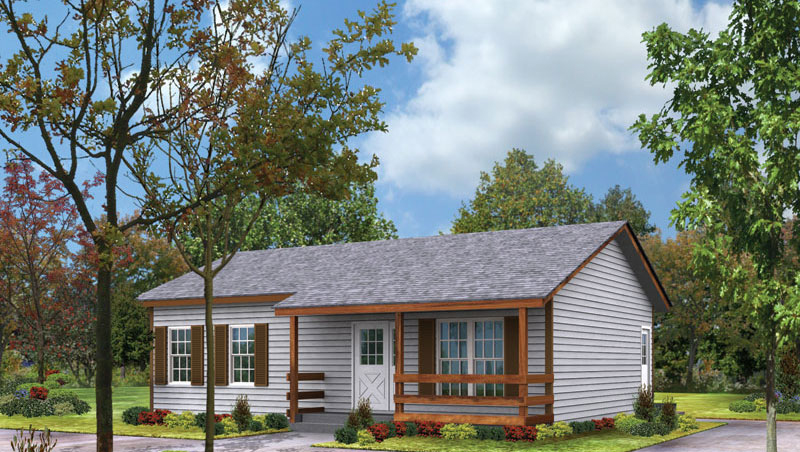 Front elevation of Country home (ThePlanCollection: House Plan #138-1016)