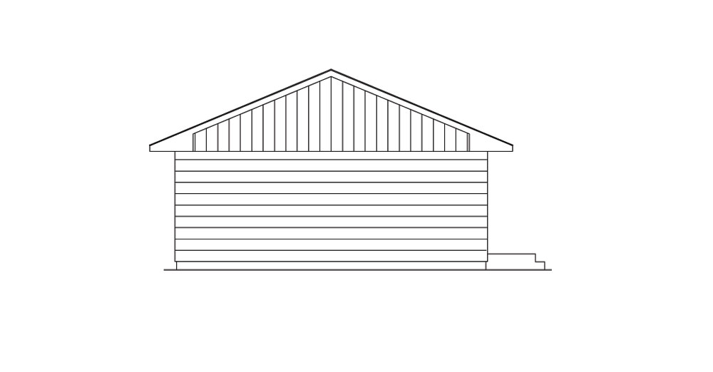 Home Plan Left Elevation of this 3-Bedroom,1000 Sq Ft Plan -138-1017