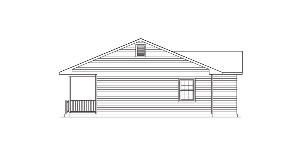 Home Plan Right Elevation of this 3-Bedroom,1285 Sq Ft Plan -138-1019