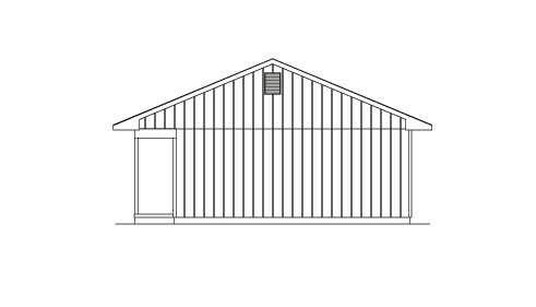 Home Plan Right Elevation of this 3-Bedroom,1160 Sq Ft Plan -138-1021