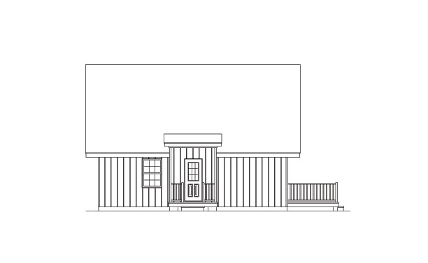 Home Plan Left Elevation of this 3-Bedroom,1154 Sq Ft Plan -138-1023