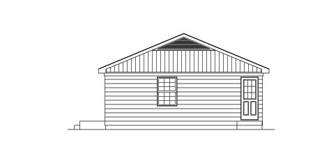 Home Plan Right Elevation of this 2-Bedroom,800 Sq Ft Plan -138-1024
