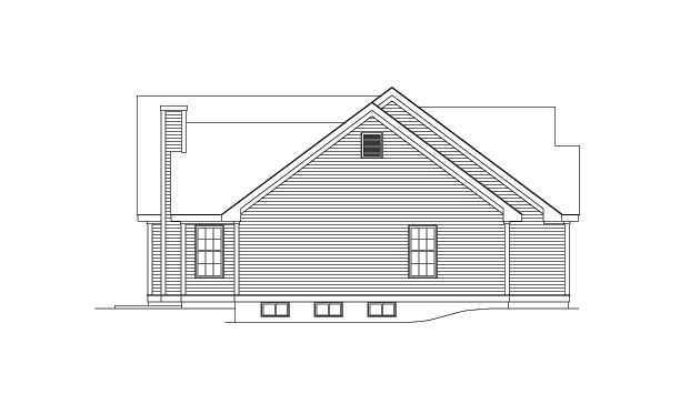 Home Plan Left Elevation of this 3-Bedroom,1708 Sq Ft Plan -138-1027