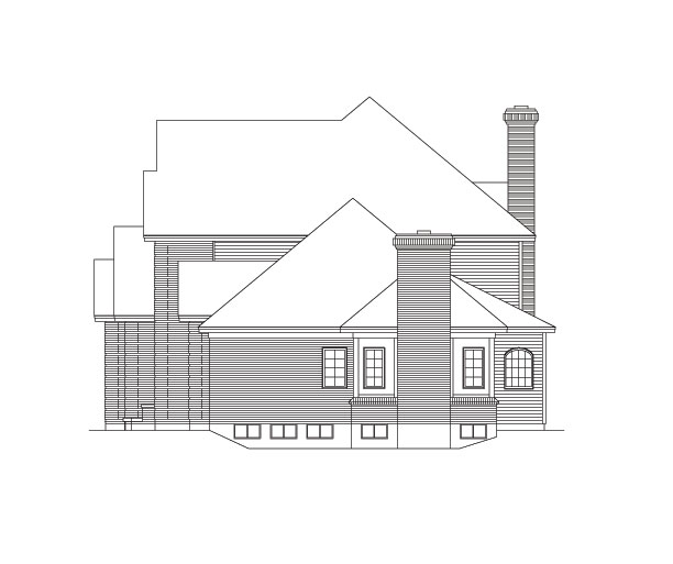 Home Plan Right Elevation of this 4-Bedroom,3222 Sq Ft Plan -138-1030