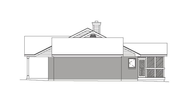 Home Plan Right Elevation of this 3-Bedroom,1674 Sq Ft Plan -138-1031