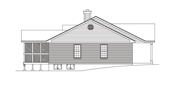Home Plan Left Elevation of this 3-Bedroom,1674 Sq Ft Plan -138-1031