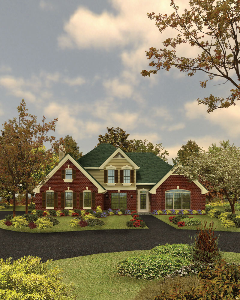 Front View of this 4-Bedroom, 2597 Sq Ft Plan - 138-1032