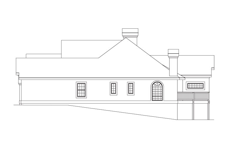 Home Plan Right Elevation of this 3-Bedroom,3810 Sq Ft Plan -138-1033