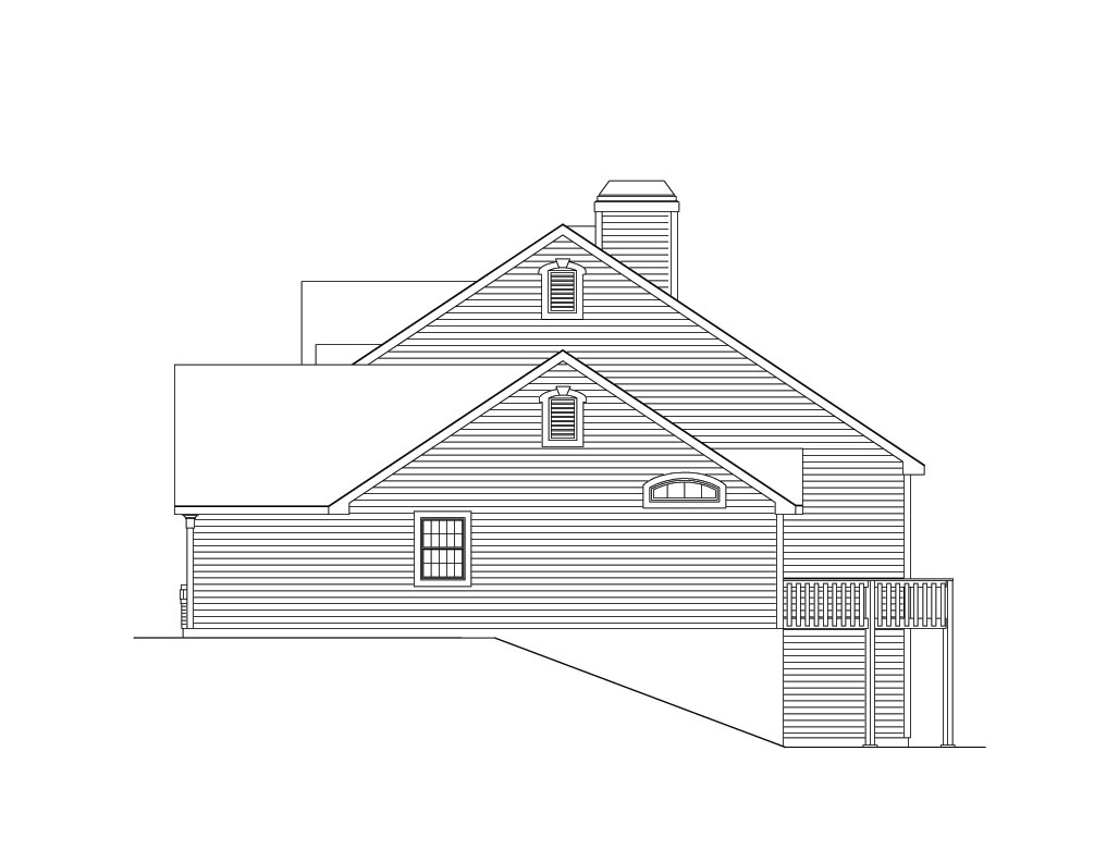 Home Plan Right Elevation of this 2-Bedroom,2963 Sq Ft Plan -138-1034