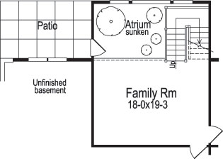 Floor Plan Basement of Traditional Plan #138-1034