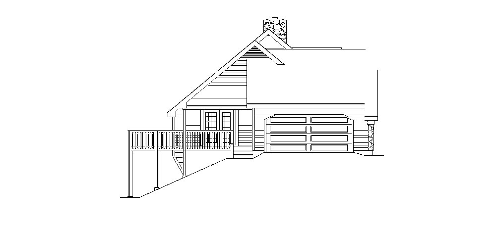 Home Plan Left Elevation of this 4-Bedroom,2480 Sq Ft Plan -138-1035
