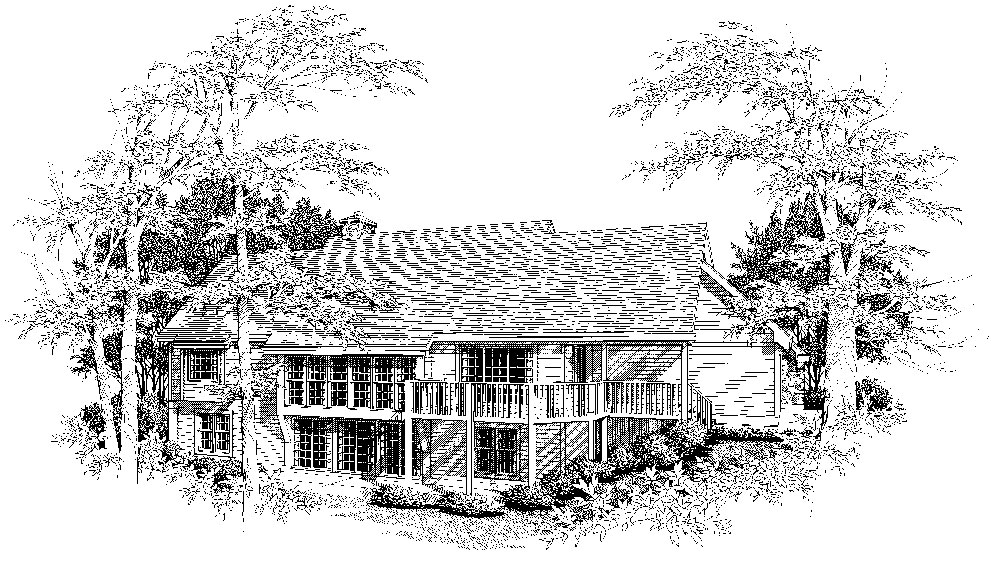 Rear View of this 4-Bedroom, 2480 Sq Ft Plan - 138-1035
