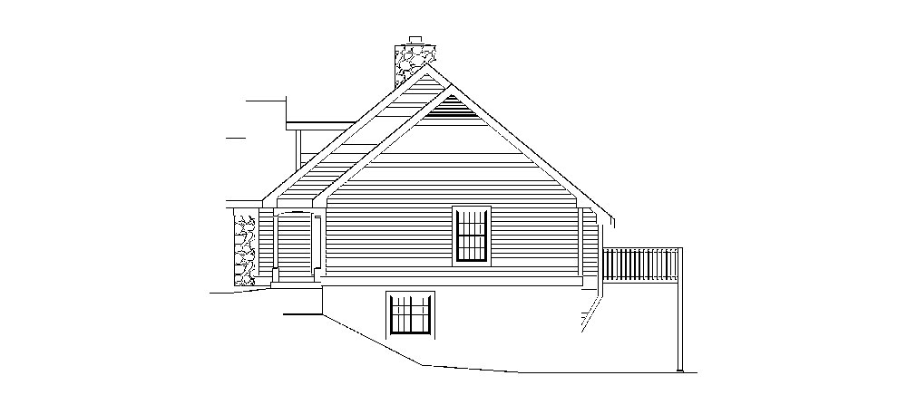 Home Plan Right Elevation of this 4-Bedroom,2480 Sq Ft Plan -138-1035