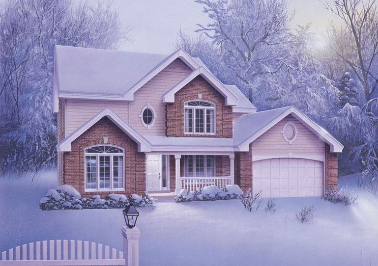 Front elevation of Traditional home (ThePlanCollection: House Plan #138-1036)
