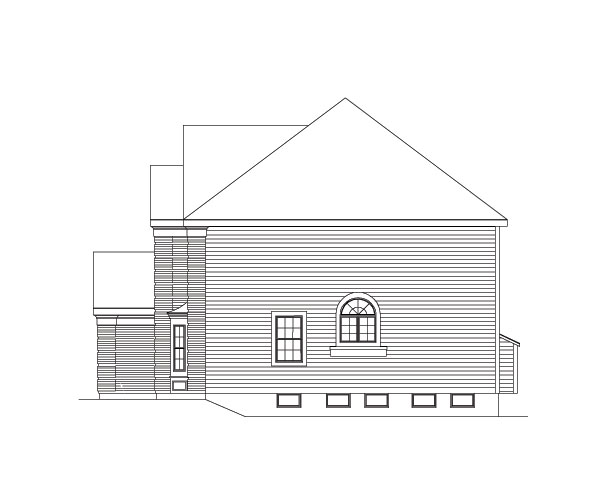 Home Plan Right Elevation of this 4-Bedroom,2624 Sq Ft Plan -138-1037